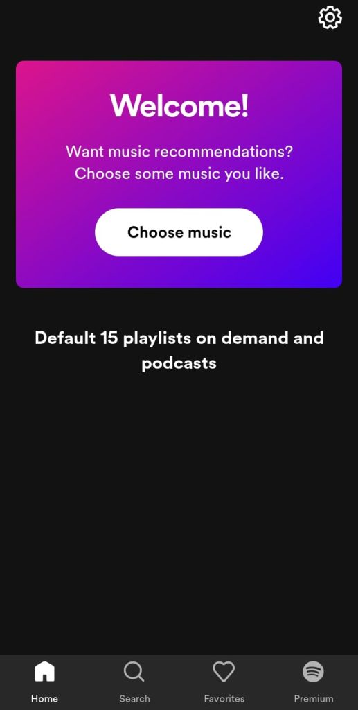 screenshot Spotify lite